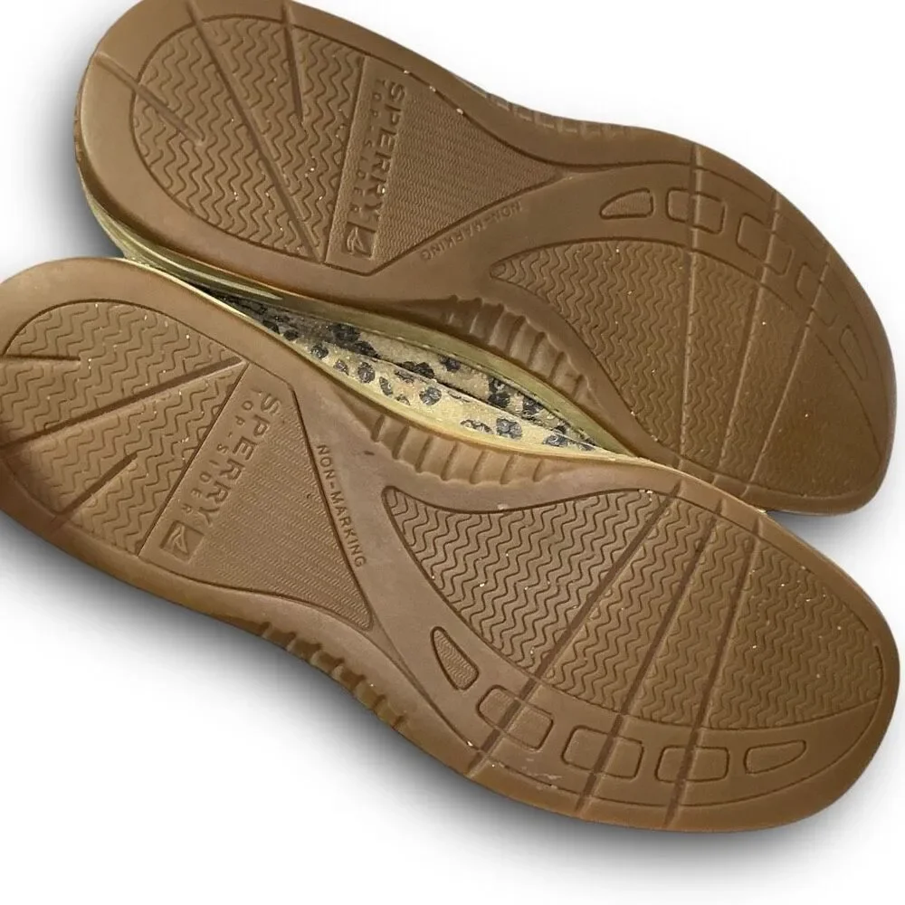 Sperry 1172 Topsider Top-Sider Angelfish Leopard Print Sequin Slip On Boat Shoes - Picture 7 of 10